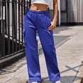 thumbnail image 2 of YYDGH Womens Cargo Sweatpants Wide Leg High Waisted Fall Pants for Women 2023 Baggy Y2k Fleece Lined Joggers with Pockets, 2 of 9