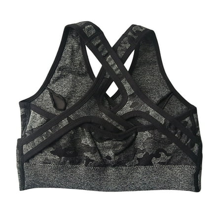 

Bras For Women Women s Comfortable Camo Seamless Knitted Sports Shockproof Gathering Bra Lingerie For Women