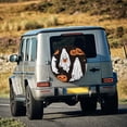 thumbnail image 5 of Salouo Halloween Ghosts And Pumpkins Print Spare Tire Cover 14-17 inch Spare Tire Protector Universal Tough Tire Wheel Cover for Trailer SUV and Truck-16 inch, 5 of 6
