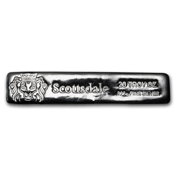 20 oz Silver Long Cast-Poured Bar - Scottsdale
