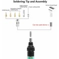 thumbnail image 3 of Kit de soldador de gas butano, llama ajustable Soldador de butano inalámbrico profesional Puntas de bolígrafo intercambiables Antorcha de soldadura Herramienta de soldadura, 3 of 4