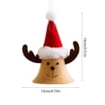 thumbnail image 3 of Adorno navideño de muñeco de nieve de tela - Decoración festiva de árbol en rojo y blanco con sonido melodioso, colgante colgante de 5,5 pulgadas para decoración navideña, 3 of 6