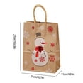 thumbnail image 3 of Mouliraty Christmas Kraft Paper Bags Gift Bags With Handles Christmas Snack Bags Holiday Paper Bags Party Gift Bags Party Supplies 10.6 Inches X 8.3 Inches X 4.3 Inches, 3 of 6