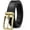 Black/Gold Buckle, variant on Men's Dress Belt Black Leather Belts for Jeans
