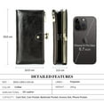 thumbnail image 2 of Contact's Kiss Lock Wallets for Women Genuine Leather Credit Card Holder with RFID Blocking Large Capacity,Valentine Gift (Coffee), 2 of 7