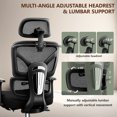 thumbnail image 4 of COOLHUT Ergonomic Mesh Office Chair with Footrest, Big and Tall Computer Desk Chair with Adjustable Lumbar Support, Headrest and Armrest, High Back Home Office Chair for Workspace, 300LBS, Black, 4 of 18
