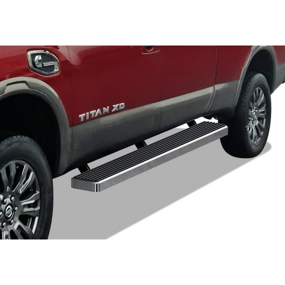 APS 6" Brushed Aluminum IBoards Compatible with 2004-2024 Nissan Titan Crew Cab  2016-2024 Nissan Titan XD Crew Cab