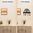 thumbnail image 5 of Tree of Life Coat Rack Wall Mount 11.8×7.9inch Lush Tree Key Holder for Wall Decorative Wood Black Key Rack Hanger 5 Alloy Hooks for Wall Art Decor Entryway Front Door Gift, 5 of 9