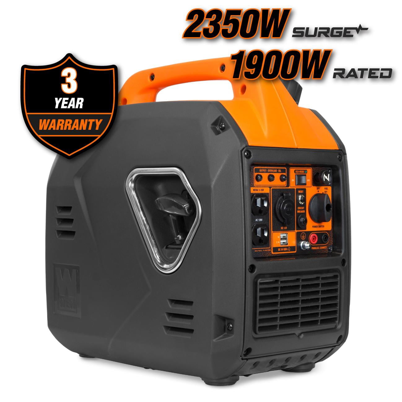 WEN Super Quiet 2350-Watt Portable Inverter Generator with Fuel Shut Off, Ultra Lightweight (56235i)