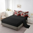 thumbnail image 5 of Feelyou 3D Red Rose Twin Bedding Sets 7-Piece for Women, Romantic Butterfly Animal Bedding Comforter Set, Fashion Rustic Cow Print Reversible Sheet Sets, Super Cozy Room Decor, 5 of 8