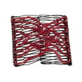 thumbnail image 3 of Bead Stretchy Women Hair Combs Double Slide Metal Comb Clip Hairpins, Red, 3 of 3
