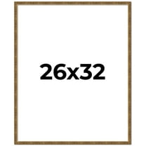 26x32 Frame Gold Kingsley Distressed Solid Wood Picture Frame Width 0.75 Inches | Interior Frame