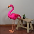 thumbnail image 3 of Northlight 39.5" Standing Hot Pink Feathered Flamingo Decoration, 3 of 3