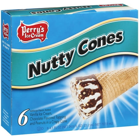 Perrys Perrys Nutty Cones, 6 ea