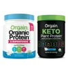 Orgain - Organic Vegan, Gluten Free Plant Based Protein & Superfoods Powder - Vanilla Bean (1.12 LB) + Keto Protein Powder - Vanilla (0.97 LB)