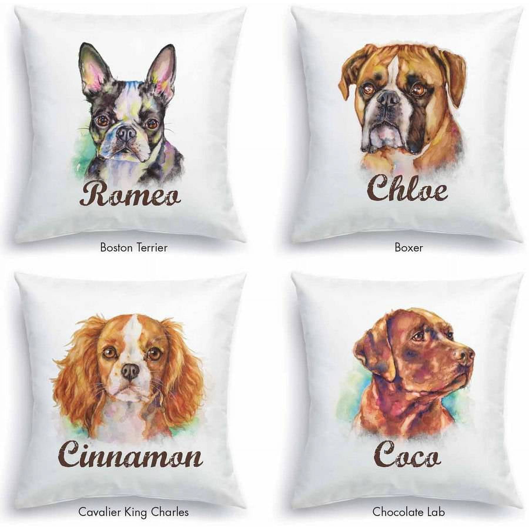 Personalized Throw Pillow - Dog Breeds