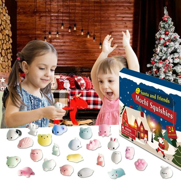 EGNMCR Squishy Toys ! Advent Calendar Christmas Slime 24Pcs Different Countdown Calendar Toy, Christmas Gifts for Kids
