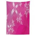 thumbnail image 3 of Ambesonne Hot Pink Tablecloth Rectangular Table Cover, Vibrant Floral Modern, 60"x90", Hot Pink White, 3 of 4