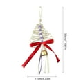 thumbnail image 3 of Uutvery White Flax Woven Christmas Tree Hanging Ornament Handmade Holiday Decor Christmas Hanging Decor Funny Xmas Decoration Farmhouse Xmas Wall Art Home Display 11.81x4.33 Inch, 3 of 7
