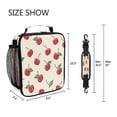 thumbnail image 5 of Square Lunch Bag 10.5*3.5*9.5 Inches Cooler Bag Lunch Bag Insulation Portable Durable Fashion Lovely Cherry, 5 of 6