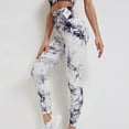 thumbnail image 3 of Hvyesh Women Tie Dye Yoga Pants Seamless Stretchy High Waisted Yoga Pants Slim Tummy Control Butt Lift Activewear Leggings, 3 of 4