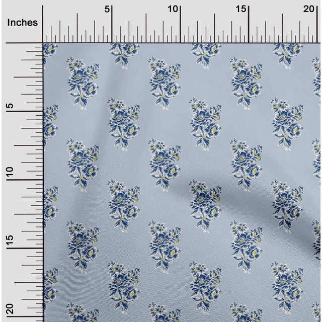 oneOone Polyester Lycra Fabric Flower Artistic Printed Craft Fabric BTY 56 Inch Wide