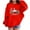 Red, variant on Lorytime Christmas Hoodies for Boys Girls Santa Hat Bow Sweatshirt Long Sleeve Pullover Drop Shoulder Festive Tops
