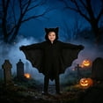 thumbnail image 6 of Ruyang Kids Boys Girls Hooded Jumpsuit Bat Wing Zip Up Halloween Outfit Fall Holiday Party Dress Up Clothing 3-14 Years, 6 of 9