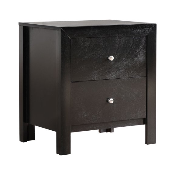 Black Particle Board Bedside with Drawer Storage / Quality Build for Bedroom