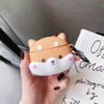 thumbnail image 1 of Compatible con funda Airpods, funda Airpod de silicona 3D divertida con personaje de dibujos animados Shiba Inu (Shiba Inu, AirPods Pro)., 1 of 5