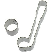 Hole In One Cookie Cutter Set - 2 Pieces - 4 in Golf Club, 1 in Round Ball - Foose Cookie Cutters - US Tin Plated Steel HS0418