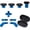 Blue, variant on Xbox Elite Series 2 Core Controller Upgrade – Metal Thumbsticks, Paddles & D-Pad Kit with Magnetic Buttons (Black&Silver)
