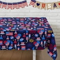 thumbnail image 2 of 4th of July Tablecloth Memorial Day Patriotic American Flag Table Cloths for Indoor and Outdoor Kitchen Dining-60 x84 Rectangle, 2 of 6