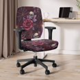 thumbnail image 6 of Chririnla Gothic Skull Rose Decoration Rotating Backrest Coverings Stretchable Office Chair Slipcover for Student, Decorative Removable Swivel Computer Chair Cover for Armchair, 6 of 8
