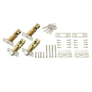 Hyper Tough Keyed Entry Tulip Style Doorknob and Deadbolt Double Combo pack, Stainless Steel Finish