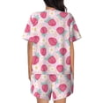 thumbnail image 6 of Sigee Floral Strawberr for Sleepwear Casual Pjs with Pockets Women's Pajamas Sets Shorts 2 Piece Short Sleeve Lounge Sets XX-Large, 6 of 9