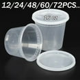 thumbnail image 1 of Food Storage Containers 16 Oz Plastic Deli Containers with Lids, Slime, Soup, Meal Prep Containers | BPA Free | Stackable | Leakproof | Microwave/Dishwasher/Freezer Safe, 1 of 8