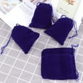 thumbnail image 4 of 50pcs 9*12cm Drawstring Wedding Favor Gift Bags Candy Bags Jewelry Pouch (Loyal Blue), 4 of 6