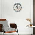thumbnail image 3 of Battery Operated Analog Wall Clocks Non-Ticking Silent Modern Clock Decorative for Home,Office-White And Light Brown Wood Wall Background(10inch), 3 of 4