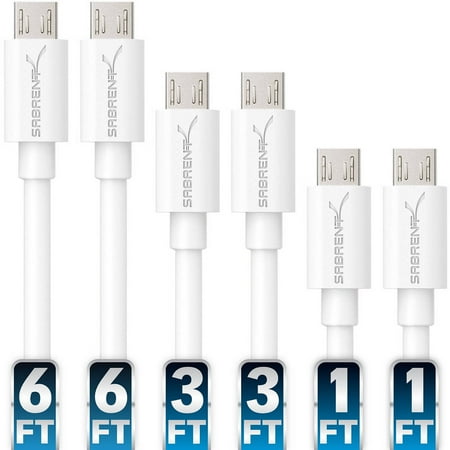 Sabrent Micro USB 2.0 A-Male to B-Male Cable
