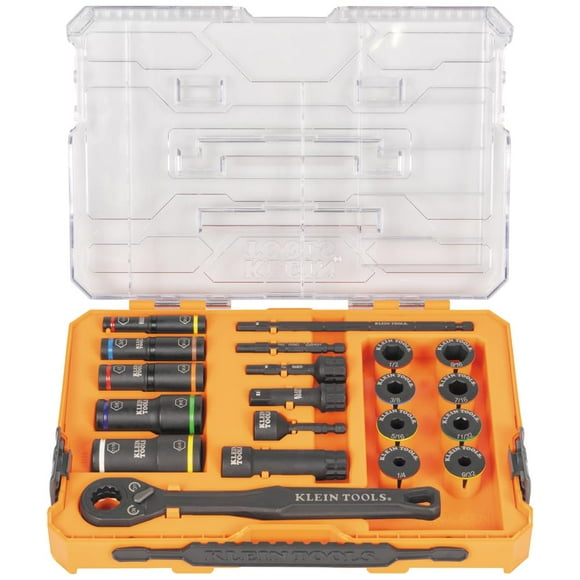 Juego de enchufes Klein Tools 65240 KNECT Impact de 20 piezas SAE
