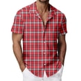 thumbnail image 1 of MDUKONU Chemise Classique pour Hommes Coupe Ajustée Légère Chemise à la Mode Rouge TG, 1 of 5