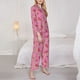 thumbnail image 3 of Balery Watermelon Conjunto de Pijama con Estampado para Mujer, Conjunto de Dos Piezas con Manga Larga, Ropa de Dormir Suave con Bolsillos, Pijamas Cómodos-Large, 3 of 7