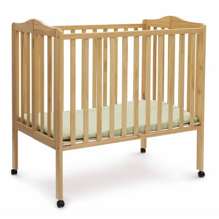 Delta Children Folding Portable Mini Crib with Mattress