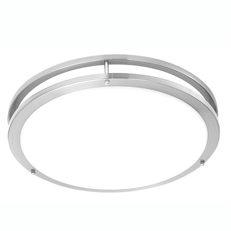 Nexus Flush - Thomas Lighting Parallel LED Ceiling Flush Mount Fixture, Brushed Nickel Finish