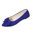 thumbnail image 2 of Aobny Business Casual Shoes Shoes for Women Wedding Shoes Micro-Wedge Wedges Teacher Shoes Shoe Pointy Toe Slip-On Flat Heel Stability Blue Comfortable Shoes for Women,Size 42, 2 of 8