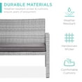 thumbnail image 4 of Best Choice Products 4-Piece Outdoor Wicker Patio Conversation Furniture Set w/ Table, Cushions - Gray/Gray, 4 of 8