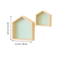 thumbnail image 2 of 2Pcs Floating Wall Shelves House Shape Floating Shelves Decorative Display Shelf, 2 of 8