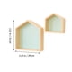 thumbnail image 2 of WEUVEB 2Ud Estantes Flotantes De Madera Verde Para Y De Pared, 2 of 8