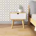 thumbnail image 2 of Safiyya Papel Pintado Despegable Y Adhesivo De 393 X 17,7 Pulgadas, Papel De Contacto De Oro Blanco, Papel Pintado Autoadhesivo Extraíble, Papel Pintado Moderno Enrejado Dorado Para Despegar Y Pegar P, 2 of 5